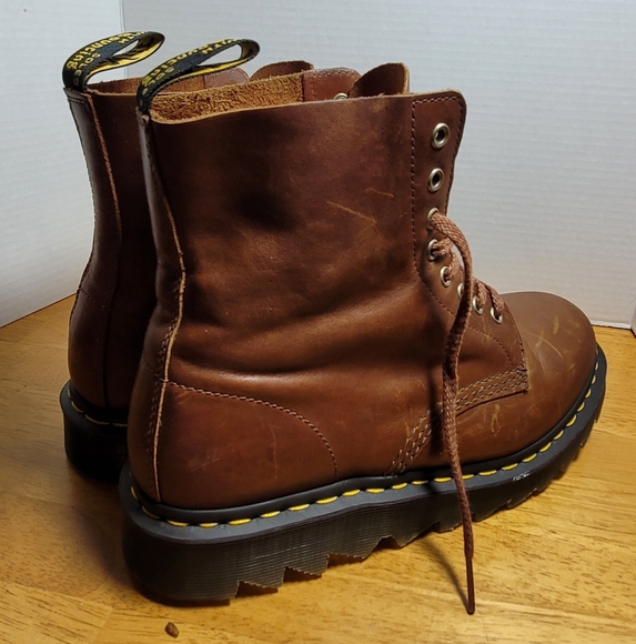 Dr. Martens 1460 PASCAL ZIGGY LEATHER LACE UP BOOTS TAN LUXOR 11 Men / 12 Women - Picture 4 of 15